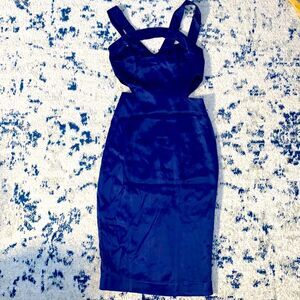 🔥BEBE BLUE MIDI DRESS EXCELLENT USED CONDITION sz Xsmall #1